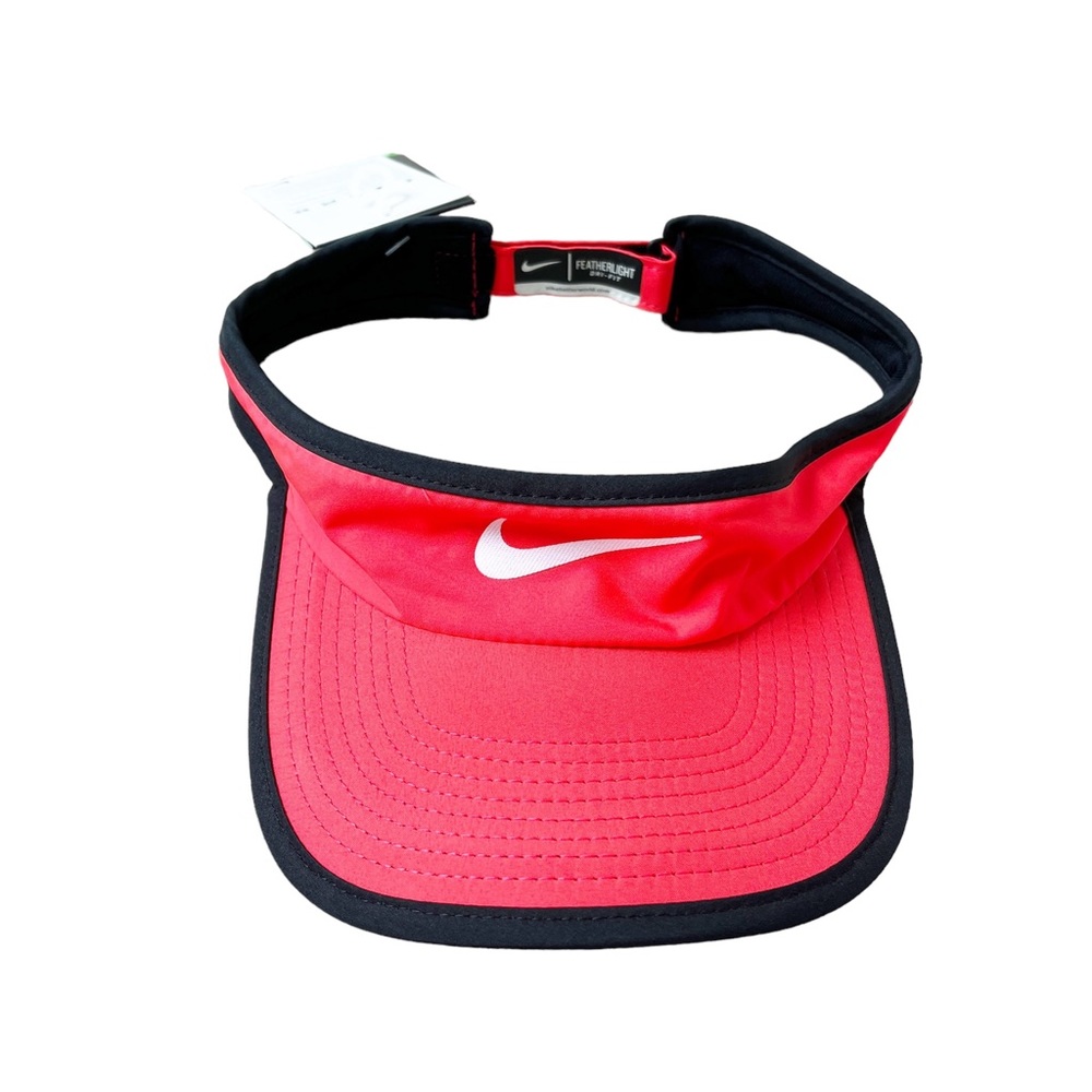 NWT NIKE Orange Coral Visor Youth Dri-Fit Material Adjustable Velcro Unisex OS